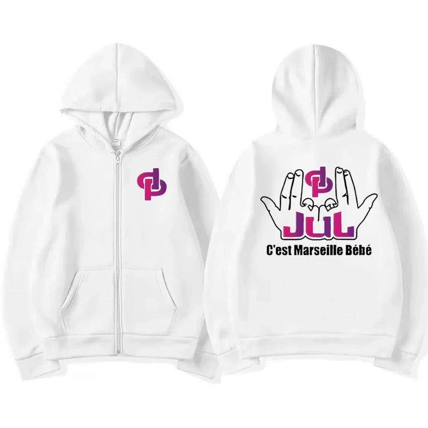 Sweat à capuche zippé JuL - C'est Marseille Bébé