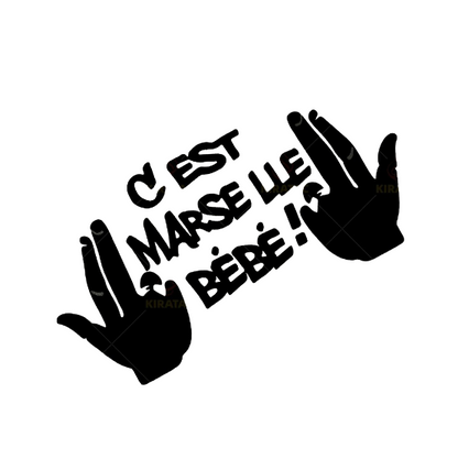 Autocollant JuL C'est Marseille Bébé ! 15x8cm