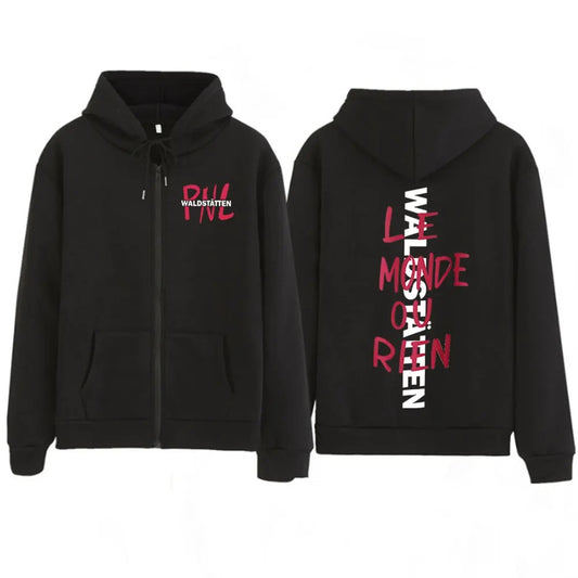 Sweat à capuche zippé PNL - Le Monde ou Rien