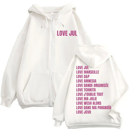 Sweat à capuche zippé JuL - LOVE