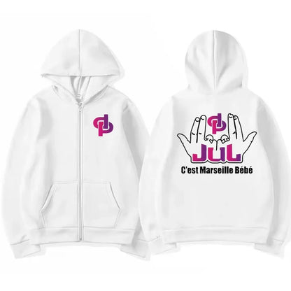 Sweat à capuche zippé JuL - C'est Marseille Bébé