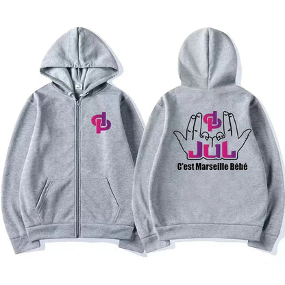 Sweat à capuche zippé JuL - C'est Marseille Bébé